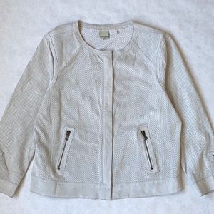 ecru | Suede Jacket Light Gray